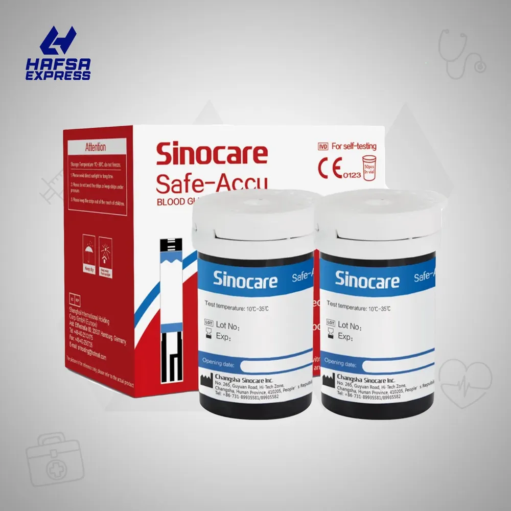 Sinocare Safe Accu Test Strip for Glucometer Blood Glucose Monitor-image